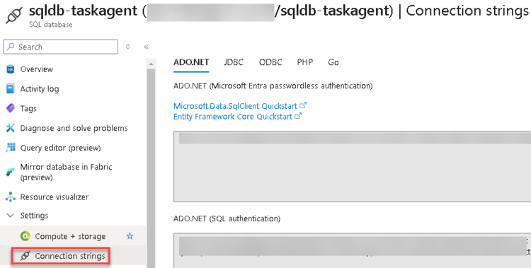 7. sql db credentials